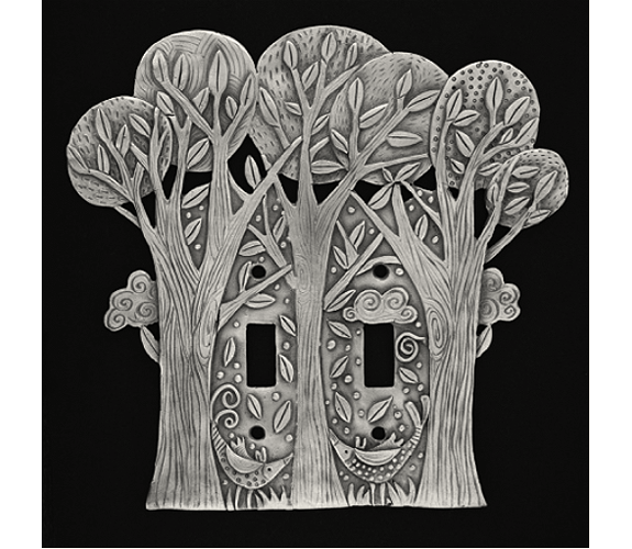 Leandra Drumm - Hidden Forest Double Switchplate